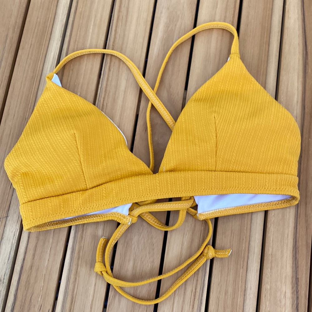 Yellow Triangle Bikini Top 💛